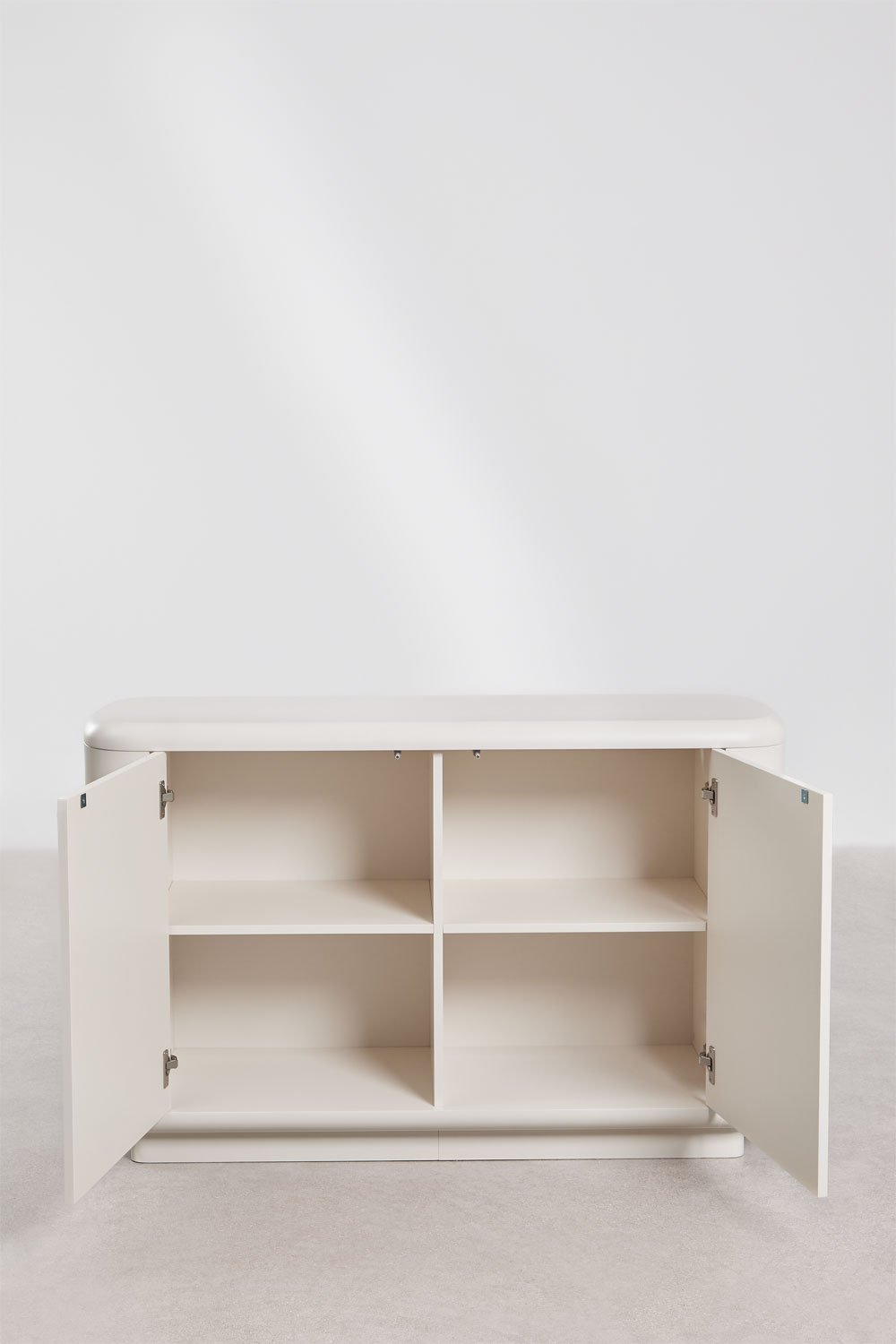 Prostokątna komoda 120x40 cm z MDF biały gardenia Cixila, obrazek w galerii 3