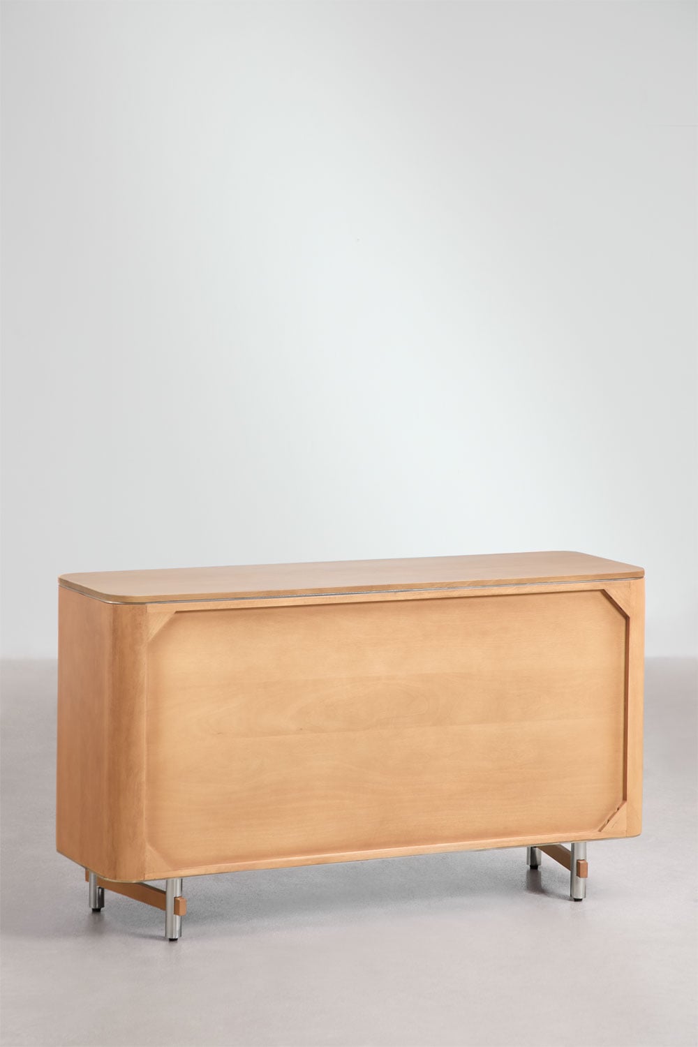 Komoda z 6 szufladami 140x45 cm z drewna mango i stali Osaka, obrazek w galerii 6