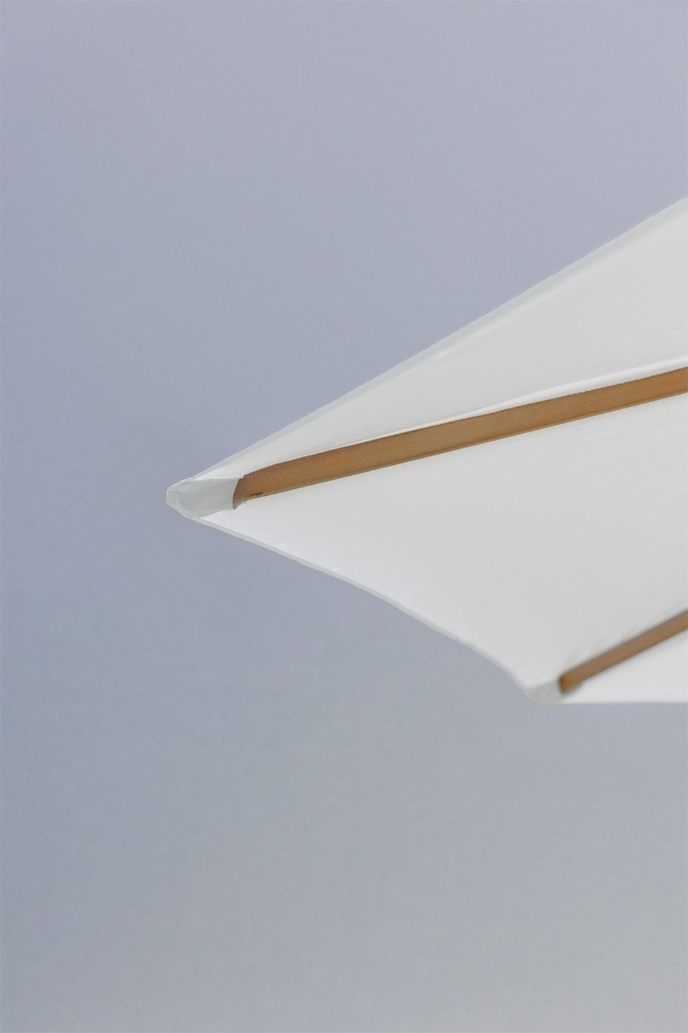 Parasol Ø290 cm z tkaniny i drewna Cretas, obrazek w galerii 2