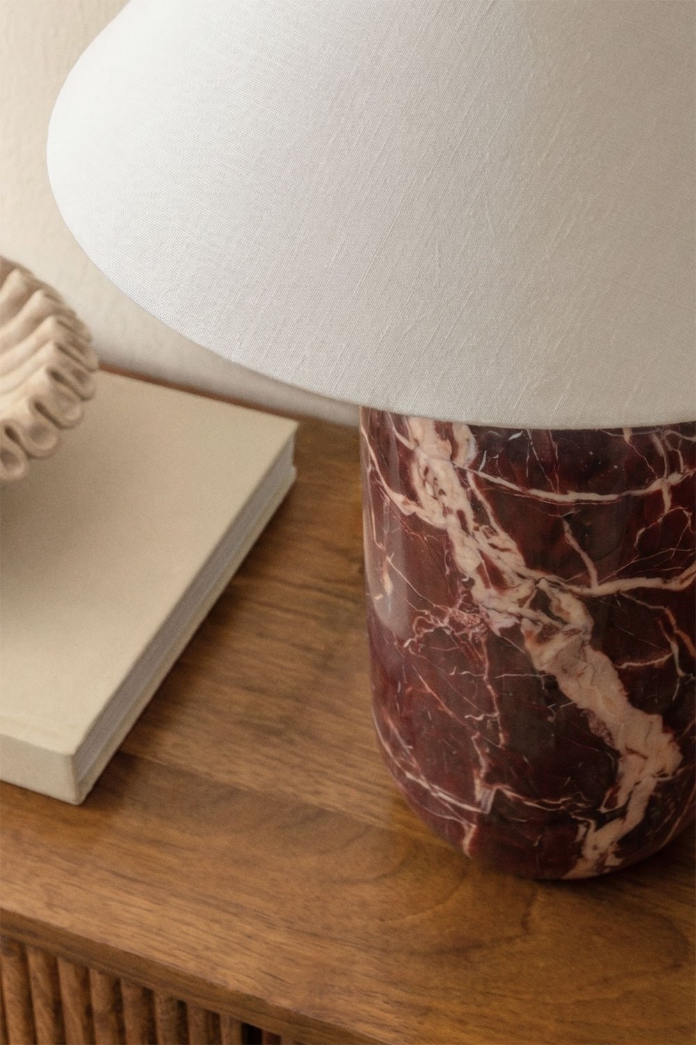 Lampa stołowa z naturalnego kamienia Yalvira, obrazek w galerii 2