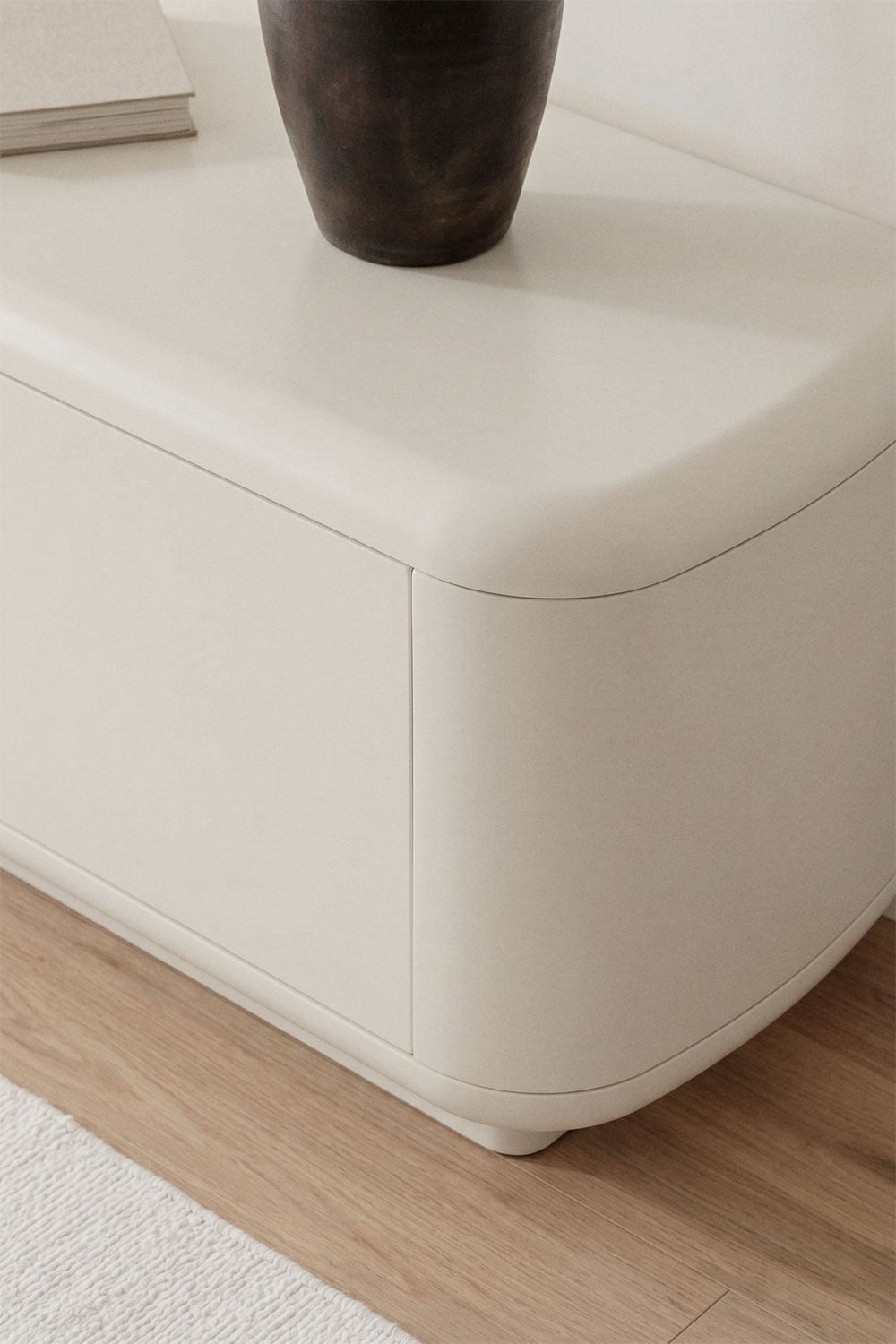 Szafka RTV 160x40 cm z MDF biały gardenia Cixila, obrazek w galerii 2