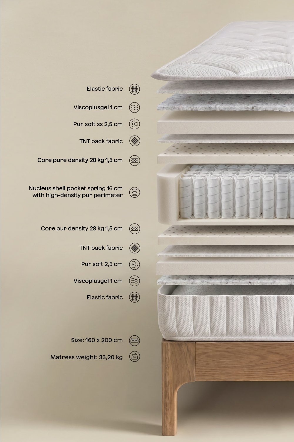 Łóżko z drewna mango Bicheno, obrazek w galerii 10