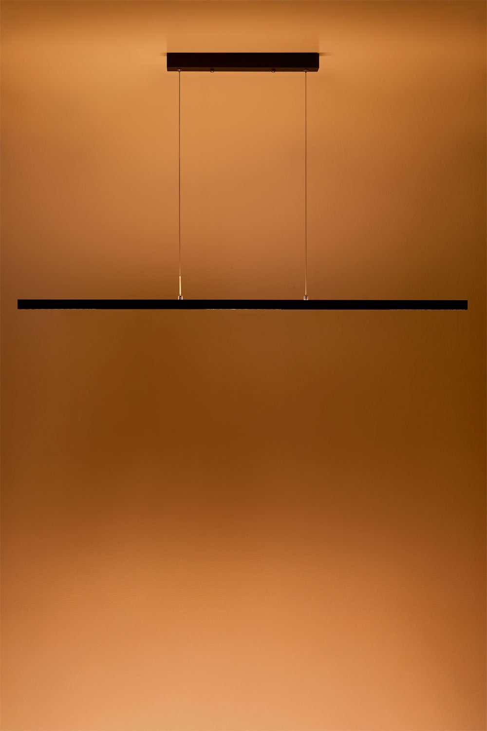 Lampa sufitowa wisząca liniowa LED 120 cm z pośrednim światłem z aluminium Danile, obrazek w galerii 4