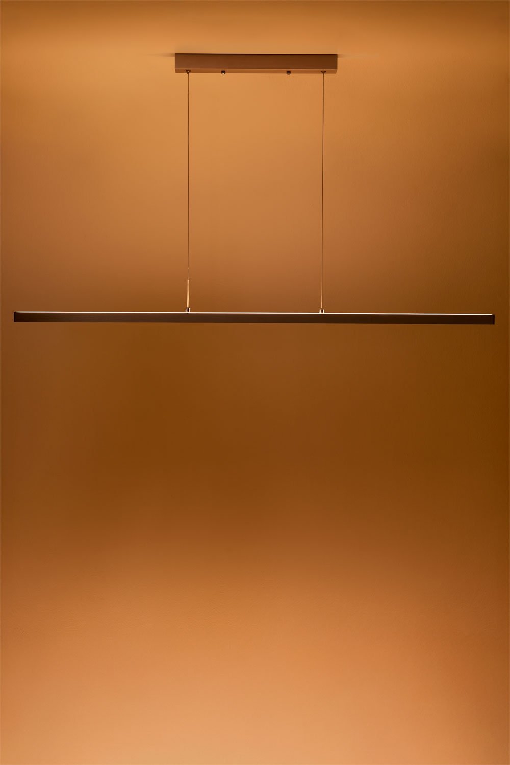 Lampa sufitowa wisząca liniowa LED 120 cm z pośrednim światłem z aluminium Danile, obrazek w galerii 4