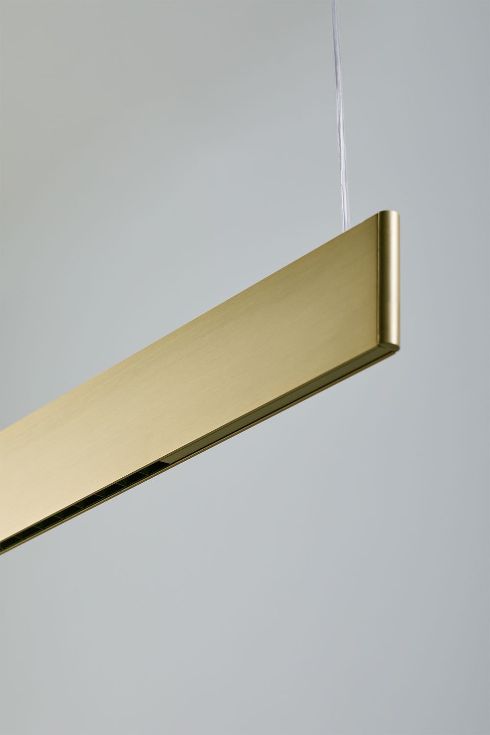 Lampa sufitowa wisząca liniowa LED 120 cm z pośrednim światłem z aluminium Maulenis, obrazek w galerii 5