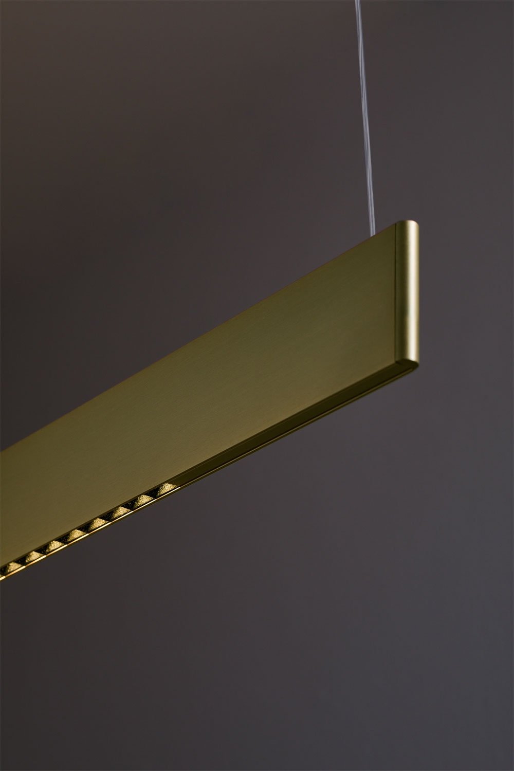 Lampa sufitowa wisząca liniowa LED 120 cm z pośrednim światłem z aluminium Maulenis, obrazek w galerii 6