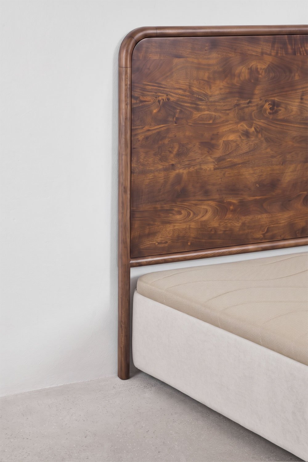 Wezgłowie do łóżka 160 cm z ciemnego drewna mango Maupaul, obrazek w galerii 8