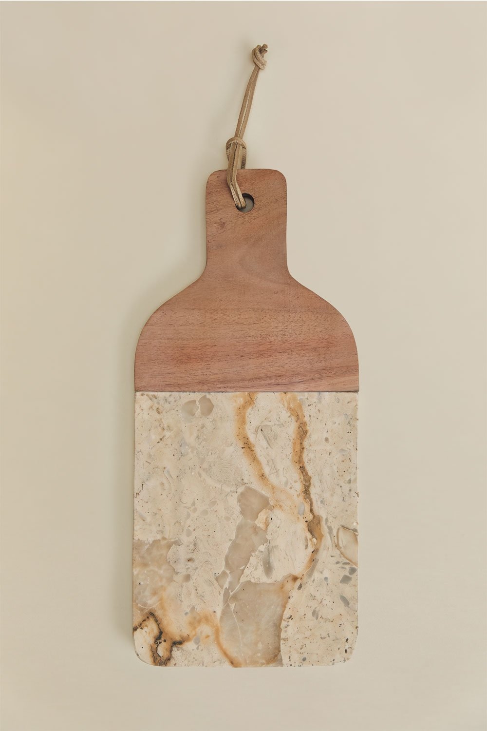 Tabla do serwowania 40x20 cm z drewna akacjowego i marmuru Zevaru, obrazek w galerii 3