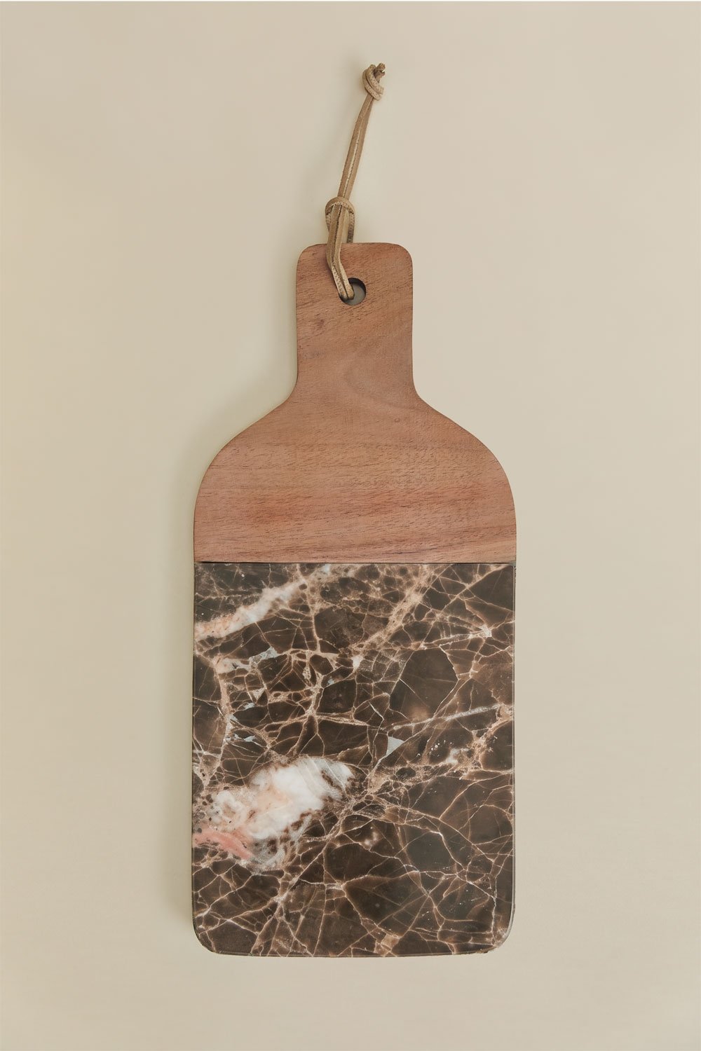 Tabla do serwowania 40x20 cm z drewna akacjowego i marmuru Zevaru, obrazek w galerii 3