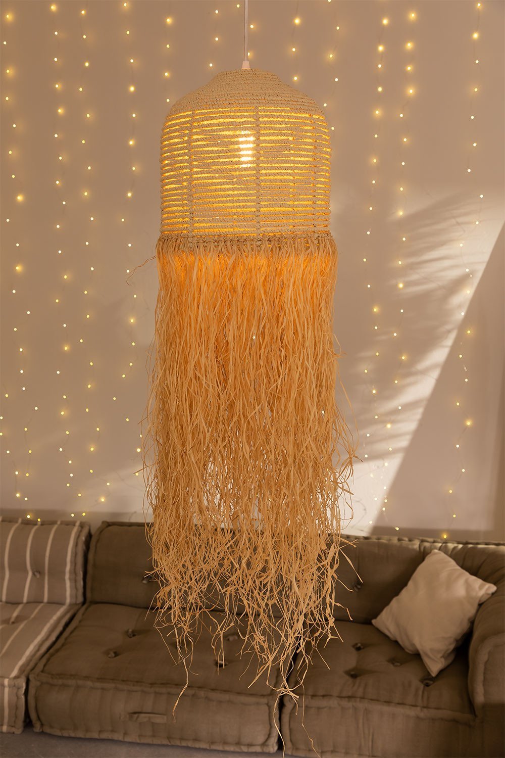 Lampa Wisząca z Raffii Yul, obrazek w galerii 5