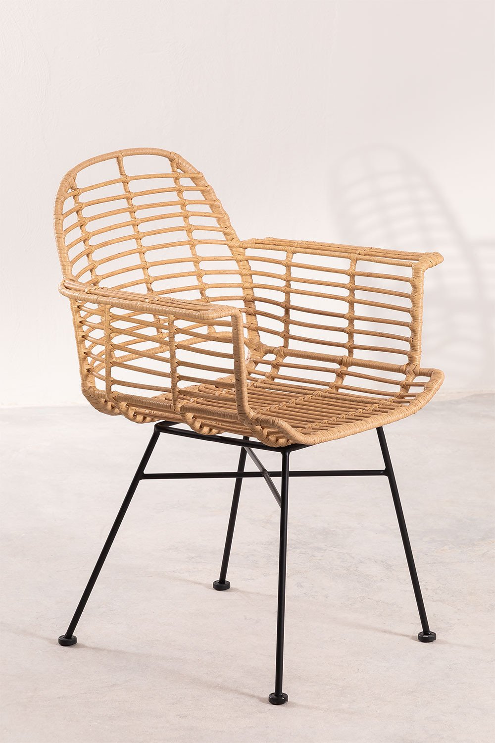 Krzesło do jadalni z syntetycznego rattanu Mimbar Style, obrazek w galerii 2