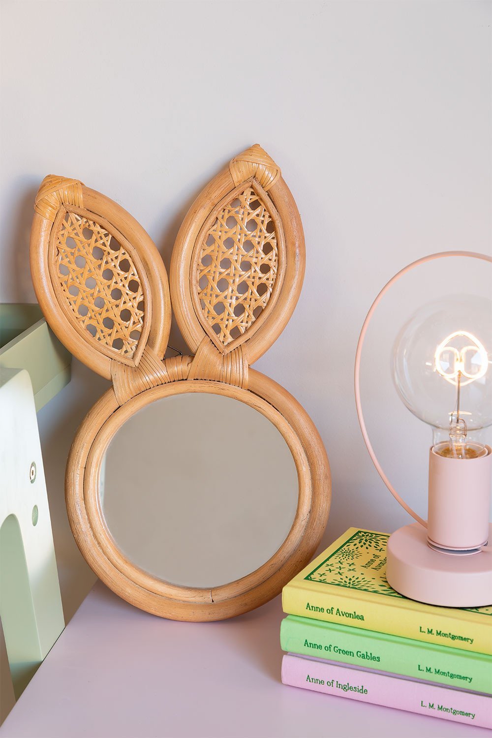 Rattanowe lustro scienne (36,5x22 cm) Trovi, obrazek w galerii 1