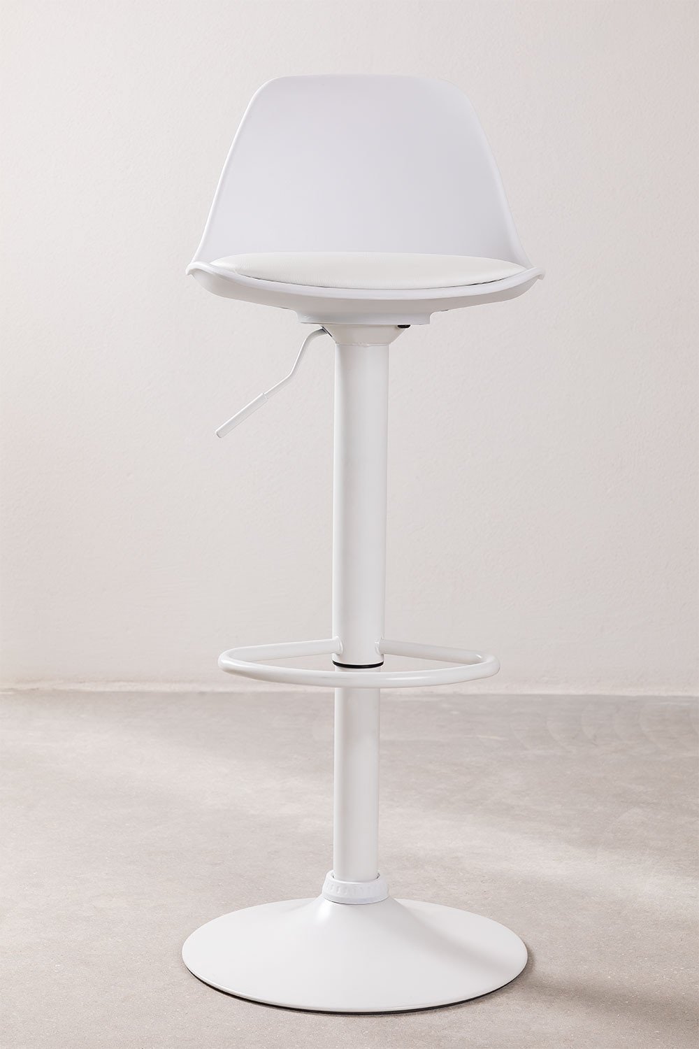 Taboret wysoki regulowany biały Nordic, obrazek w galerii 3