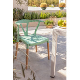 Cadeira de Jardim em Polietileno e Madeira Uish, imagem miniatura 1