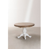 Mesa de jantar extensível redonda de madeira (120-180x84 cm) Hektra, imagem miniatura 2