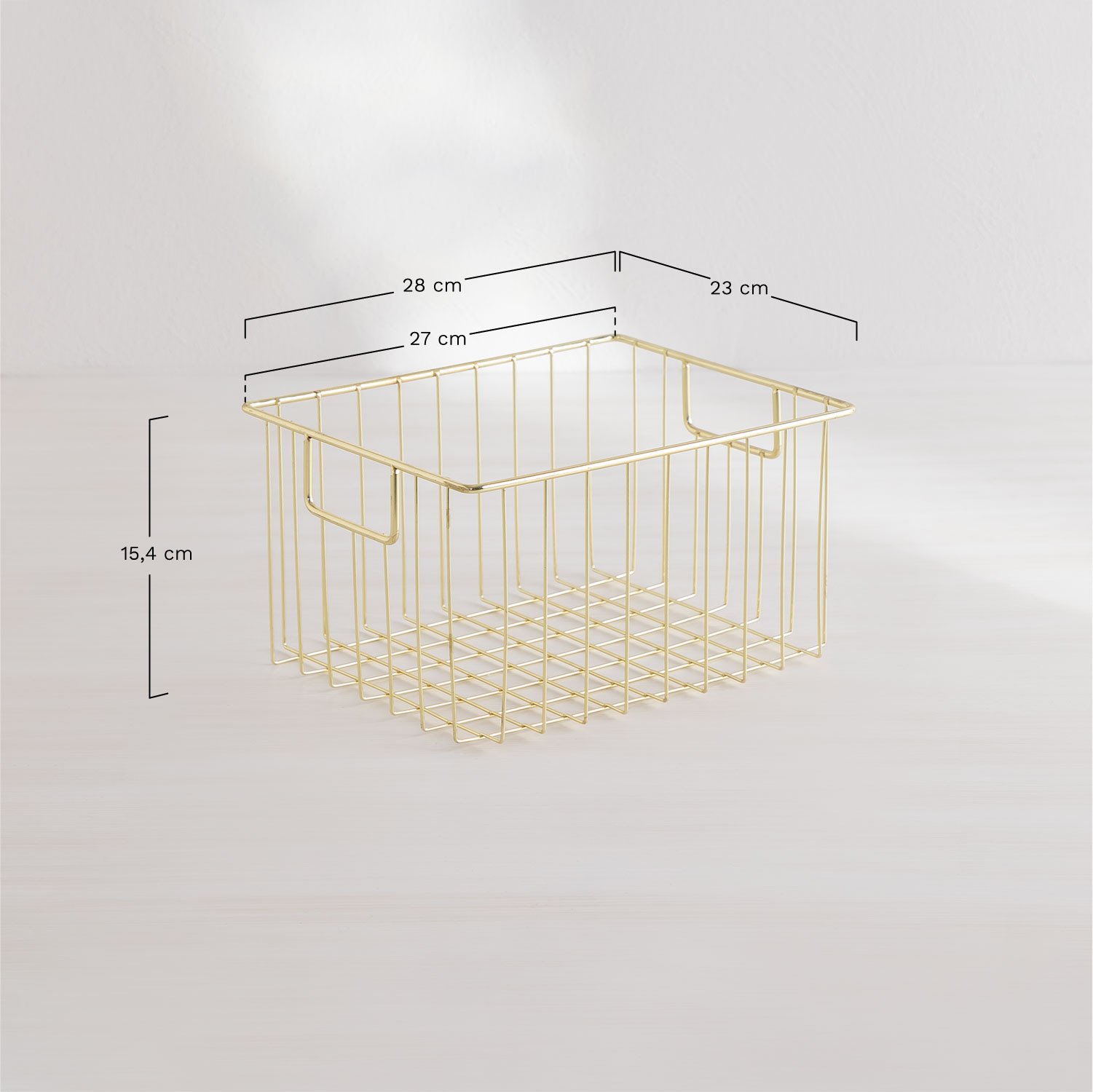 Conjunto de 3 Cestas de Armazenamento Heynner, Dimens&otilde;es