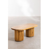 Mesa de centro oval de madeira de teca (100x50 cm) Randall, imagem miniatura 2