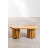 Mesa de centro oval de madeira de teca (100x50 cm) Randall, imagem miniatura 4