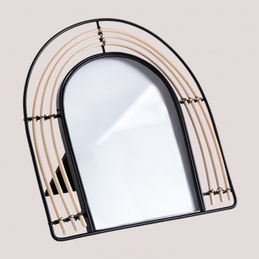 Moldura De Fotos Em Metal E Rattan Mesta ↑21 Cm - Sklum
