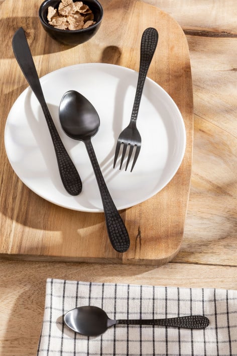 Conjunto de talheres de 16 peças em aço inoxidável Aina