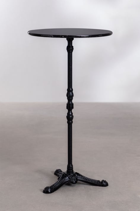 Mesa alta de bar em mármore Roma - Mármore Negro Marquina