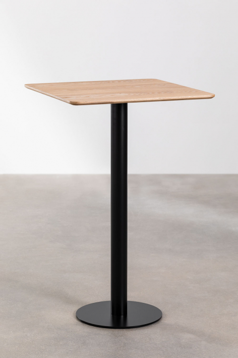 Mesa alta de bar quadrada em chapa de freixo Frappe - ↔︎ 60 cm