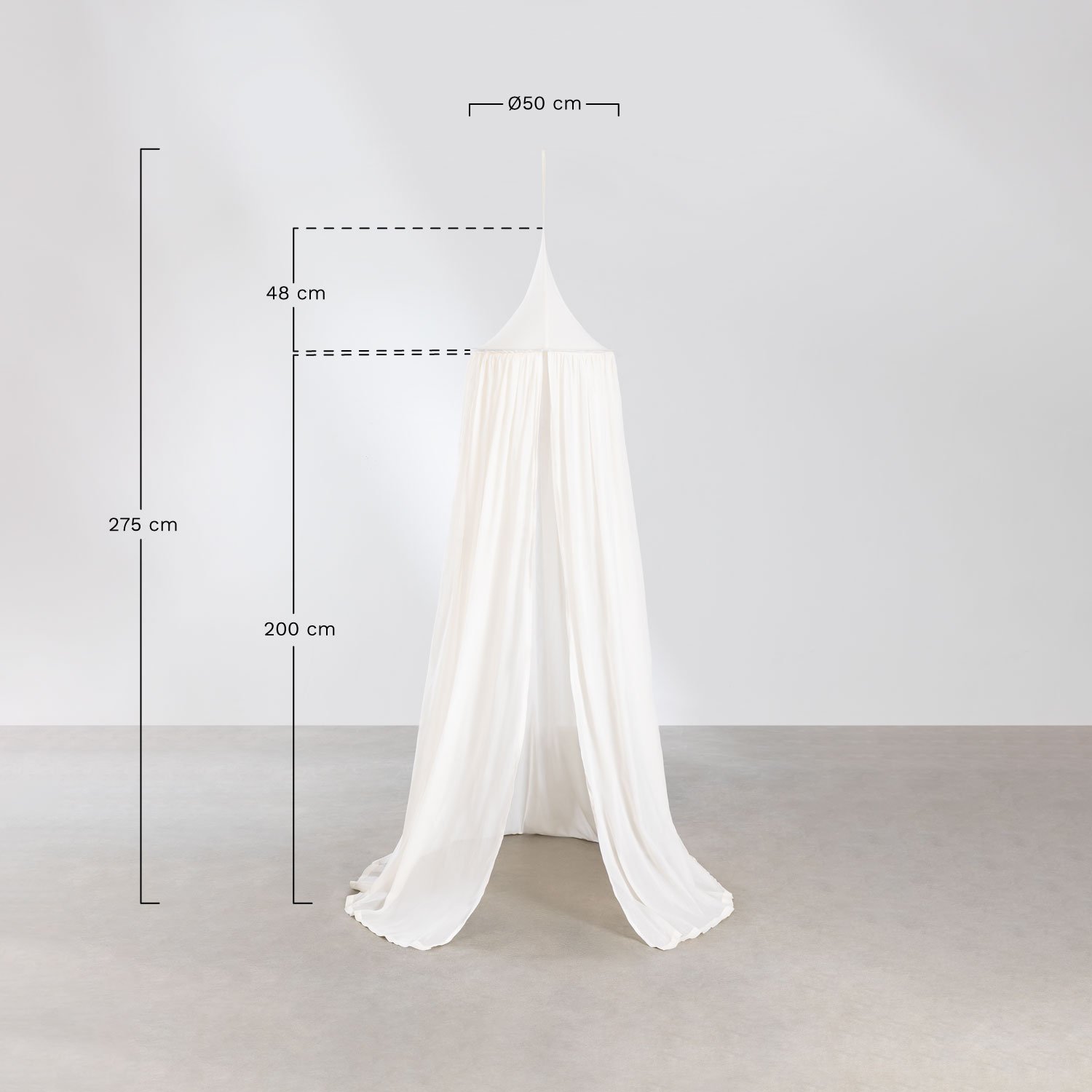 Dossel em algodão Yerlan Kids, Dimensões