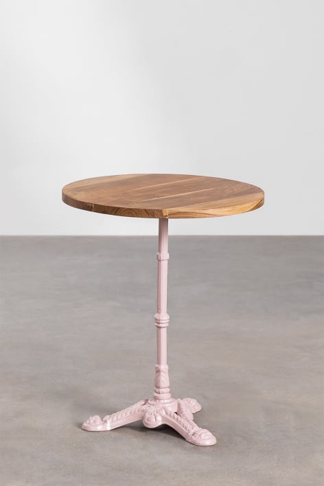 Mesa de bar redonda em madeira de acácia Vienna - Ø60 cm