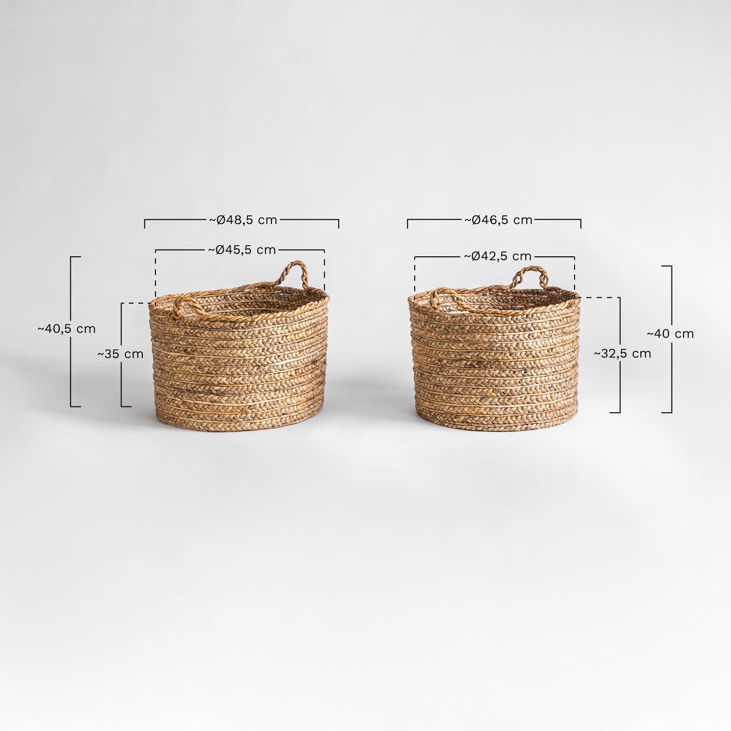 Conjunto de 2 Cestos Elady, Dimensões