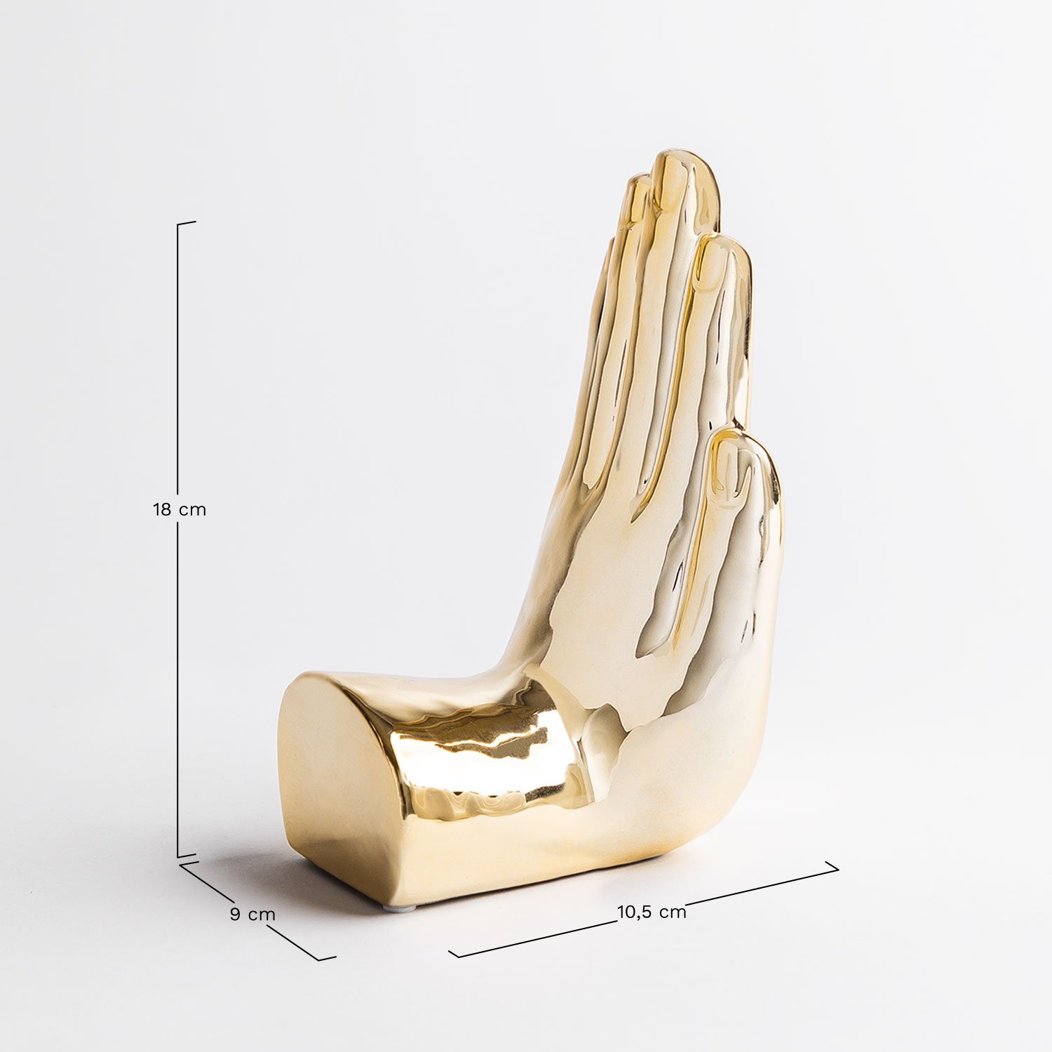 Conjunto de 2 Suportes para Livros de Cerâmica Ranjit, Dimensões