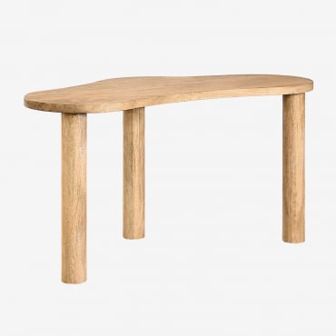Mesa De Madeira De Manga Anecy Madeira De Manga - Sklum