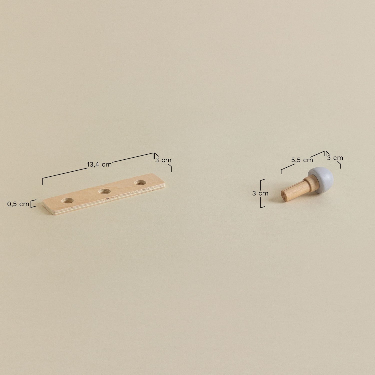 Caixa de ferramentas em madeira Donnie Kids, Dimensões
