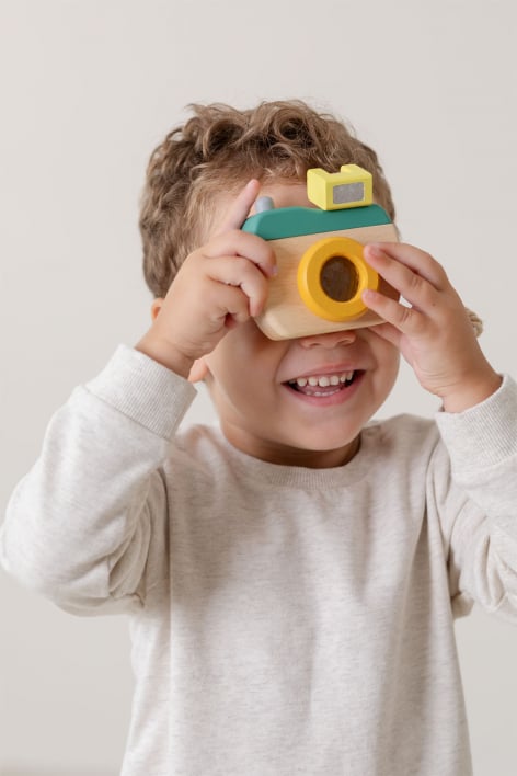 Câmara fotográfica em madeira Pictu Kids