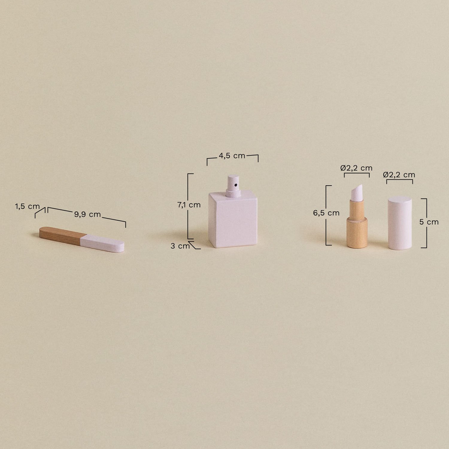 Tocador em madeira Talia Kids, Dimensões