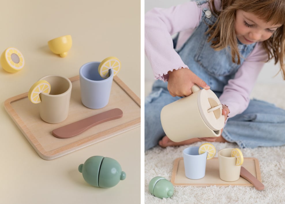 Conjunto para limonada em madeira Drewy Kids