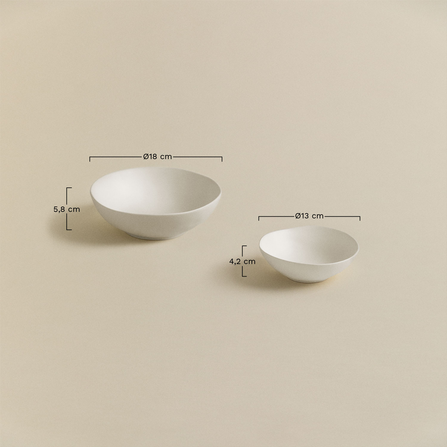 Pack de 2 taças em grés Belvere, Dimensões