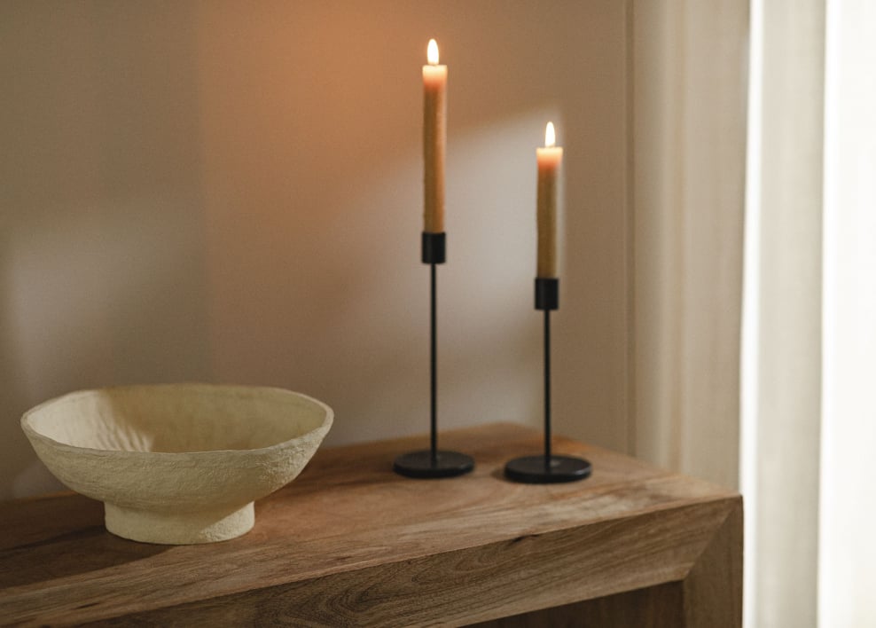 Cuenco artesanal decorativo em papel machê Muriel