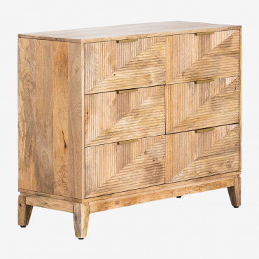 Cômoda De Madeira De Mangueira Baty Design Madeira Natural - Sklum