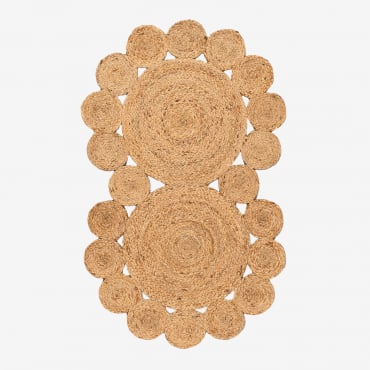 Tapete De Juta Natural 95x60 Cm Otilie Yute - Sklum