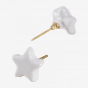 Conjunto De 2 Puxadores De Cerâmica Yeste Kids Branco - Sklum para crianças