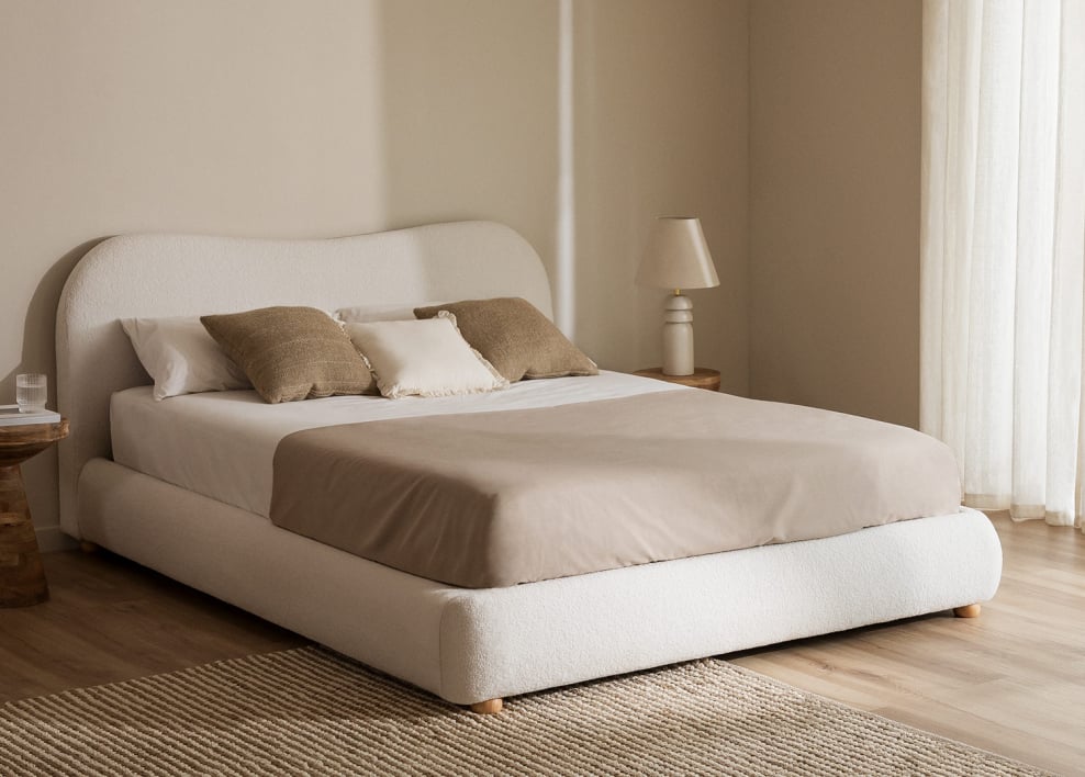 Cama para colchão 160x200cm em lã sintética Winselet