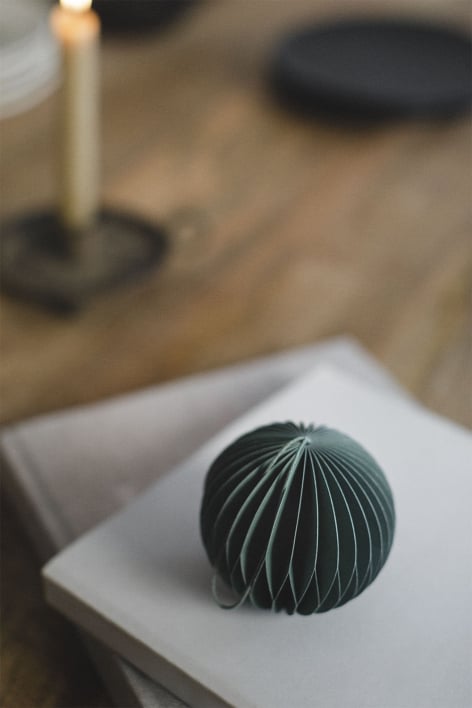 Pack de 6 bolas de Natal em papel colmeia Elsa