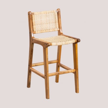 Banco Alto De Jardim ↑61 Cm Em Madeira De Teca Catua Madeira De Teca - Sklum