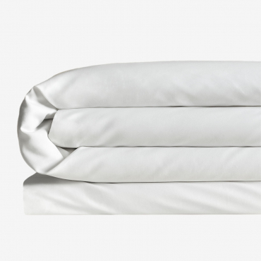 Capa De Edredom De Cetim Sampras 300 Fios Branco & Cama 135/140cm (220 X 220 Cm) - Sklum