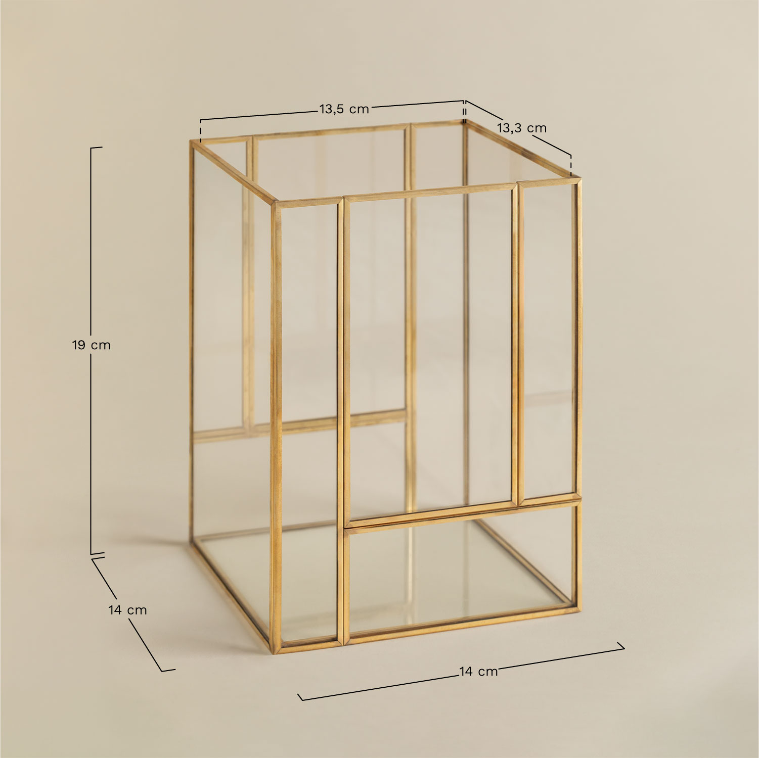 Porta-velas de Vidro Gerson, Dimens&otilde;es