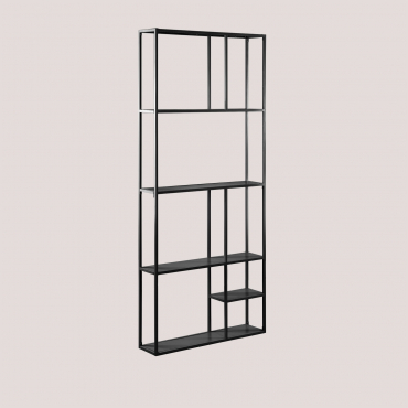 Prateleira De Parede Modular Em Aço (80 Cm) Thura Negro-de-fumo - Sklum