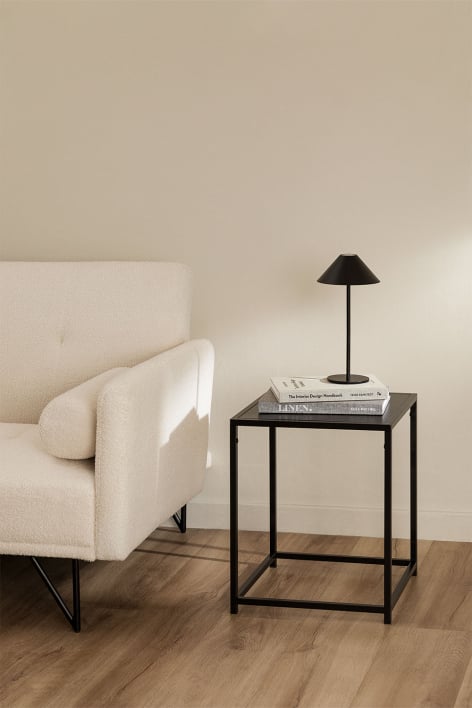 Mesa de apoio quadrada 40x40 cm em aço Thura