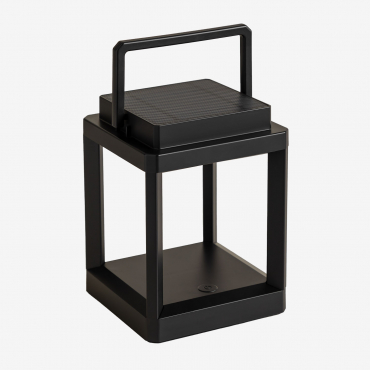 Lâmpada De Mesa Solar Led Sem Fio Para Exterior Nualla Preto - Sklum