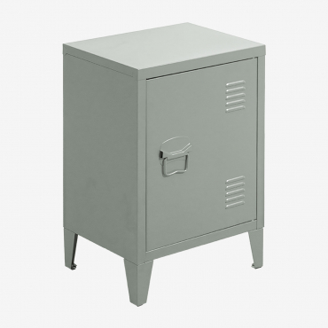 Mesa Auxiliar Armário Em Aço Pohpli Verde Cáqui - Sklum