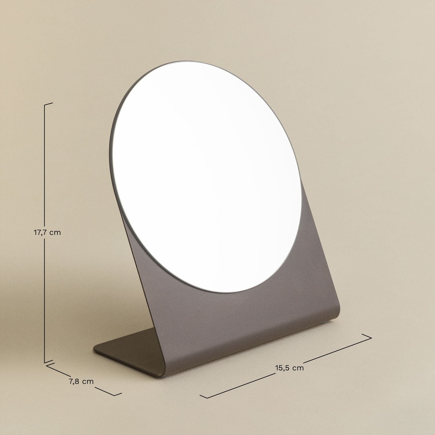 Espelho de mesa em ferro Xareny, Dimensões